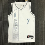 21-22 OKC ANTHONY #7 White City Edition Top Quality Hot Pressing NBA Jersey