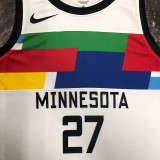 22-23 TIMBERWOLVES GOBERT #27 White City Edition Top Quality Hot Pressing NBA Jersey