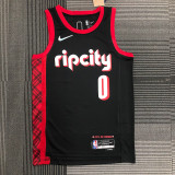 21-22 Trail Blazers LILLARD #0 Black City Edition Top Quality Hot Pressing NBA Jersey