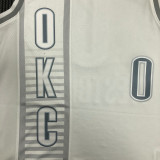 21-22 OKC WESTBROOK #0 White City Edition Top Quality Hot Pressing NBA Jersey