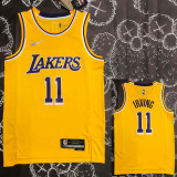 21-22 LAKRS IRVING #11 Yellow 75th Anniversary Top Quality Hot Pressing NBA Jersey