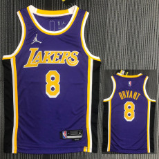 21-22 Lakers BRYANT #8 Purple Trapeze Edition Top Quality Hot Pressing NBA Jersey