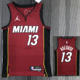 21-22 Heat ADEBAYO #13 Red 75th Anniversary Trapeze Edition Top Quality Hot Pressing NBA Jersey