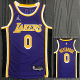 21-22 Lakers WESTBROOK #0 Purple Trapeze Edition Top Quality Hot Pressing NBA Jersey