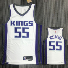 21-22 Kings WILLIAMS #55 White 75th Anniversary Top Quality Hot Pressing NBA Jersey