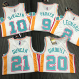 21-22 Sa Spurs LEONARO #2 White City Edition Top Quality Hot Pressing NBA Jersey