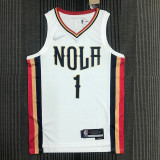 21-22 Pelicans WILLIAMSON #1 White City Edition Top Quality Hot Pressing NBA Jersey