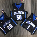 21-22 Magic McGRADY #1 Black 75th Anniversary Top Quality Hot Pressing NBA Jersey