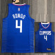 21-22 Clippers RONDO #4 Blue 75th Anniversary Top Quality Hot Pressing NBA Jersey