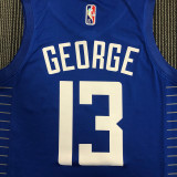 21-22 Clippers GEORGE #13 Blue 75th Anniversary Top Quality Hot Pressing NBA Jersey