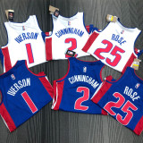 21-22 Pistons CUNNINGHAM #2 White 75th Anniversary Top Quality Hot Pressing NBA Jersey