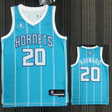 21-22 Hornets HAYWARD #20 Blue 75th Anniversary Top Quality Hot Pressing NBA Jersey 21-22 Hornets HAYWARD #20 Blue 75th Anniversary Top Quality Hot Pressing NBA Jersey