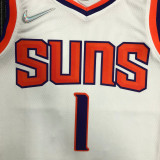 21-22 Suns BOOKER #1 White 75th Anniversary Top Quality Hot Pressing NBA Jersey