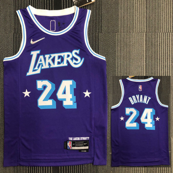 21-22 Lakers BRYANT #24 Purple City Edition Top Quality Hot Pressing NBA Jersey
