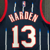 21-22 Rockets HARDEN #13 Dark blue City Edition Top Quality Hot Pressing NBA Jersey