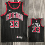 21-22 Bulls PIPPEN #33 Black Trapeze Edition Top Quality Hot Pressing NBA Jersey