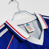 1998 France Home Retro Soccer Jersey(右胸带小字)