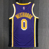 21-22 Lakers WESTBROOK #0 Purple Trapeze Edition Top Quality Hot Pressing NBA Jersey