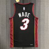 21-22 Heat WADE #3 Black 75th Anniversary Top Quality Hot Pressing NBA Jersey