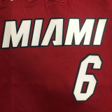 21-22 Heat JAMES #6 Red 75th Anniversary Trapeze Edition Top Quality Hot Pressing NBA Jersey