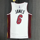 21-22 Heat JAMES #6 White 75th Anniversary Top Quality Hot Pressing NBA Jersey