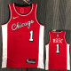 21-22 Bulls ROSE #1 Red City Edition Top Quality Hot Pressing NBA Jersey