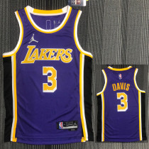 21-22 Lakers DAVIS #3 Purple Trapeze Edition Top Quality Hot Pressing NBA Jersey