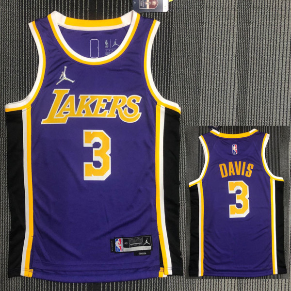 21-22 Lakers DAVIS #3 Purple Trapeze Edition Top Quality Hot Pressing NBA Jersey