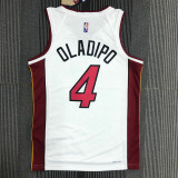 21-22 Heat OLADIPO #4 White 75th Anniversary Top Quality Hot Pressing NBA Jersey