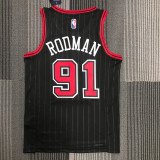 21-22 Bulls RODMAN #91 Black Trapeze Edition Top Quality Hot Pressing NBA Jersey
