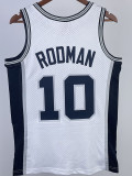 1998-99 SA Spurs ROOMAN #10 White Retro Top Quality Hot Pressing NBA Jersey