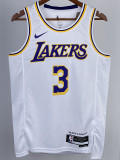 22-23 LAKERS DAVIS #3 White Top Quality Hot Pressing NBA Jersey(圆领)