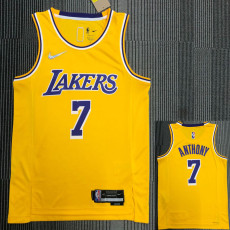 21-22 Lakers ANTHONY #7 Yellow 75th Anniversary Top Quality Hot Pressing NBA Jersey