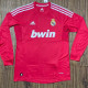 2011-2012 RMA Away Red Long Sleeve Retro Soccer Jersey