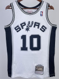1998-99 SA Spurs ROOMAN #10 White Retro Top Quality Hot Pressing NBA Jersey