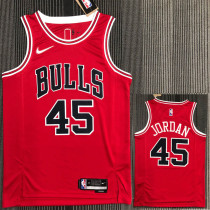 21-22 Bulls JORDAN #45 Red 75th Anniversary Top Quality Hot Pressing NBA Jersey