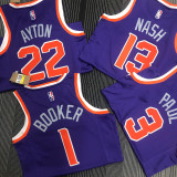 21-22 Suns BOOKER #1 Purple 75th Anniversary Top Quality Hot Pressing NBA Jersey