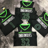 22-23 TIMBERWOLVES RUSSELL #0 Black Top Quality Hot Pressing NBA Jersey (Trapeze Edition)