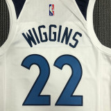 21-22 Timberwolves WIGGINS #22 White 75th Anniversary Top Quality Hot Pressing NBA Jersey