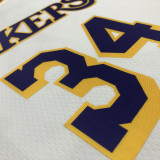 21-22 Lakers O'NEAL #34 White 75th Anniversary Top Quality Hot Pressing NBA Jersey