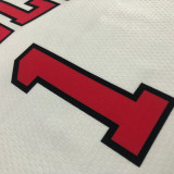 21-22 Bulls ROSE #1 White 75th Anniversary Top Quality Hot Pressing NBA Jersey