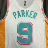 21-22 Sa Spurs PARKER #9 White City Edition Top Quality Hot Pressing NBA Jersey
