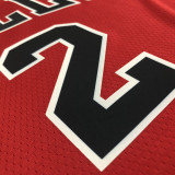 21-22 Bulls BALL #2 Red 75th Anniversary Top Quality Hot Pressing NBA Jersey