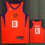 21-22 Suns NASH #13 Orange 75th Anniversary Trapeze Edition Top Quality Hot Pressing NBA Jersey