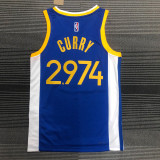 21-22 Warriors CURRY #2.974 Blue 75th Anniversary Top Quality Hot Pressing NBA Jersey