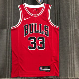 21-22 Bulls PIPPEN #33 Red 75th Anniversary Top Quality Hot Pressing NBA Jersey