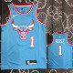 BULLS ROSE #1 Blue Top Quality Hot Pressing NBA Jersey