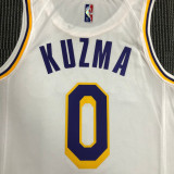 21-22 Lakers KUZMA #0 White 75th Anniversary Top Quality Hot Pressing NBA Jersey