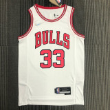 21-22 Bulls PIPPEN #33 White 75th Anniversary Top Quality Hot Pressing NBA Jersey