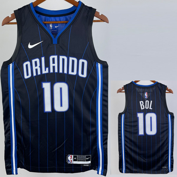 22-23 Magic BOL #10 Black Top Quality Hot Pressing NBA Jersey(黑色条纹)